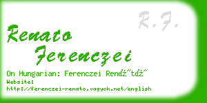 renato ferenczei business card